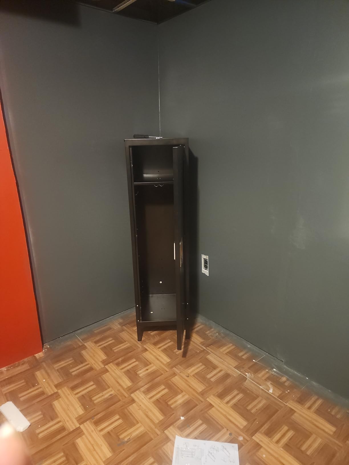 Metal Storage Locker, Lockable Employees Metal Locker with Door, 55