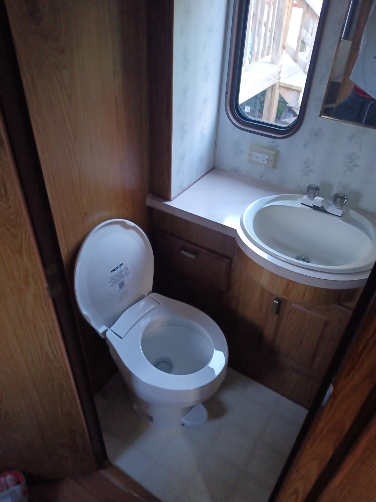Thetford Aqua-Magic® VI High Profile, White | Space-saving design, easy installation, foot flush, Residential sized SloClose seat, deepest toilet bowl available for RVs customer photo 2