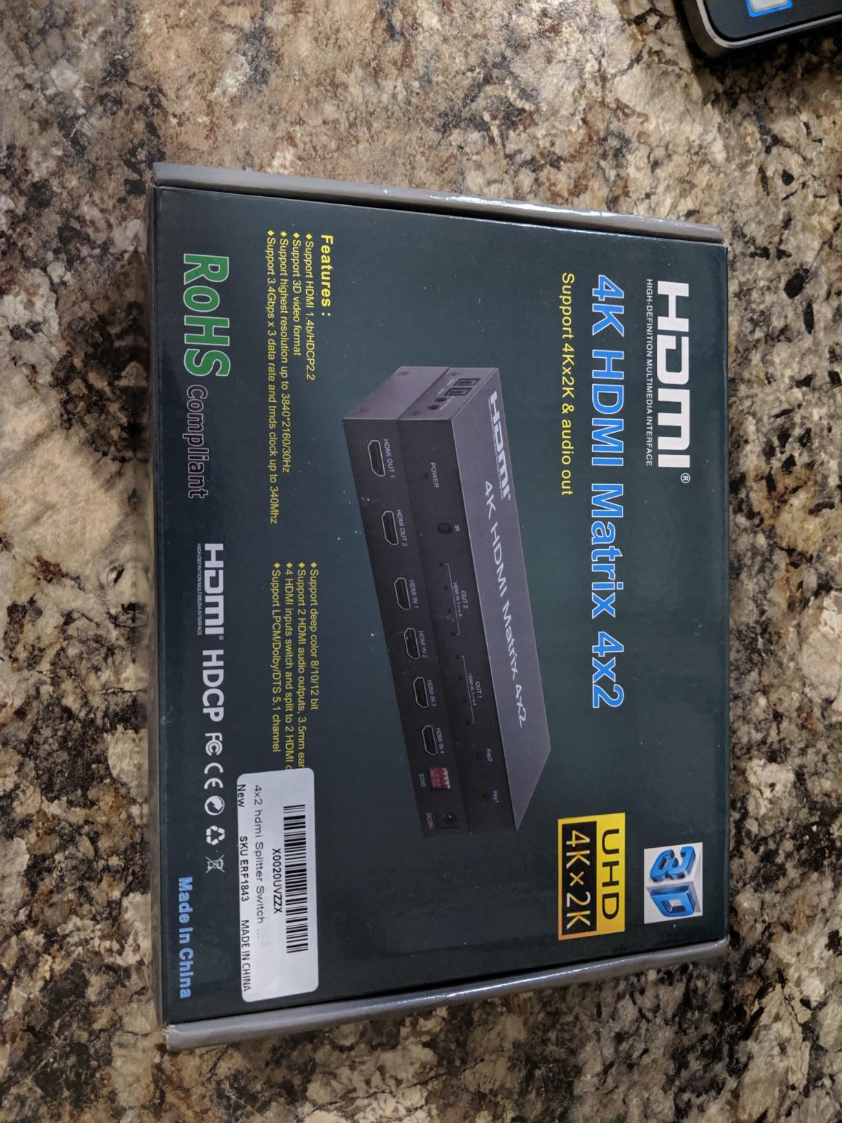FERRISA 4K@60Hz 4x2 HDMI Matrix customer photo 1