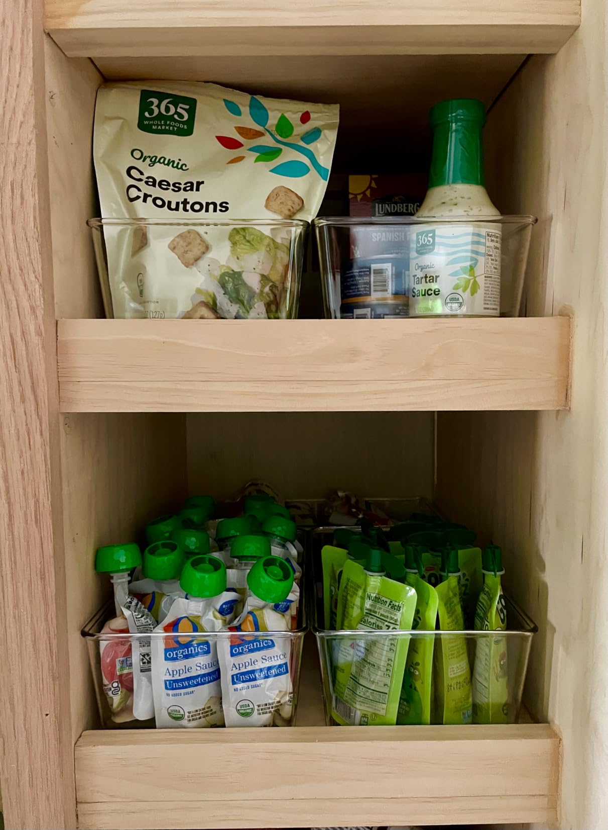 Vtopmart 8 Pack Food Storage Organizer Bins, Clear Plastic, 4 Compartments | For Pantry, Kitchen, Fridge and Cabinet Organization customer photo 2