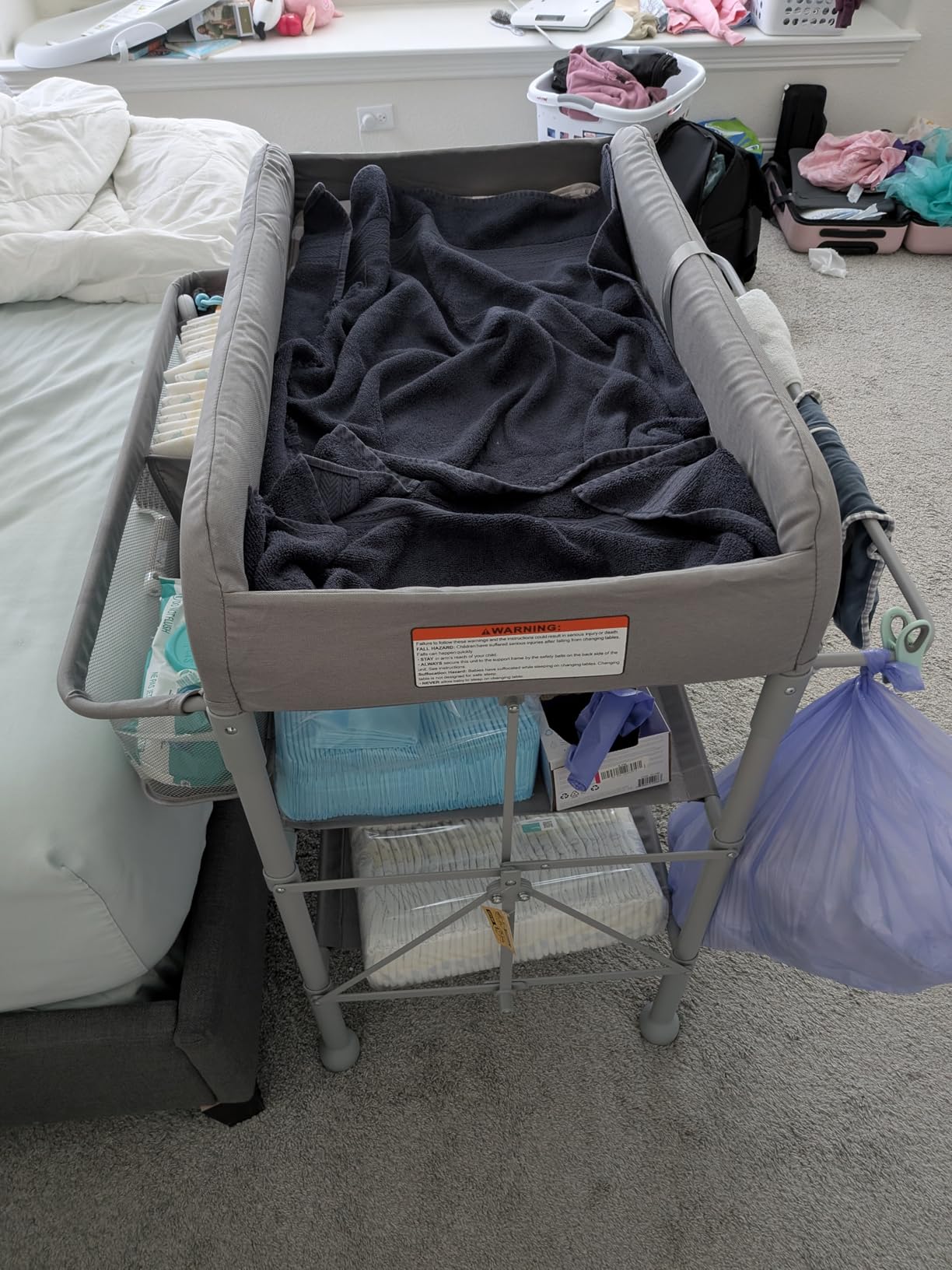 BEKA Diaper Changing Station, Portable Baby Changing Table | 4-Level Height(38.6
