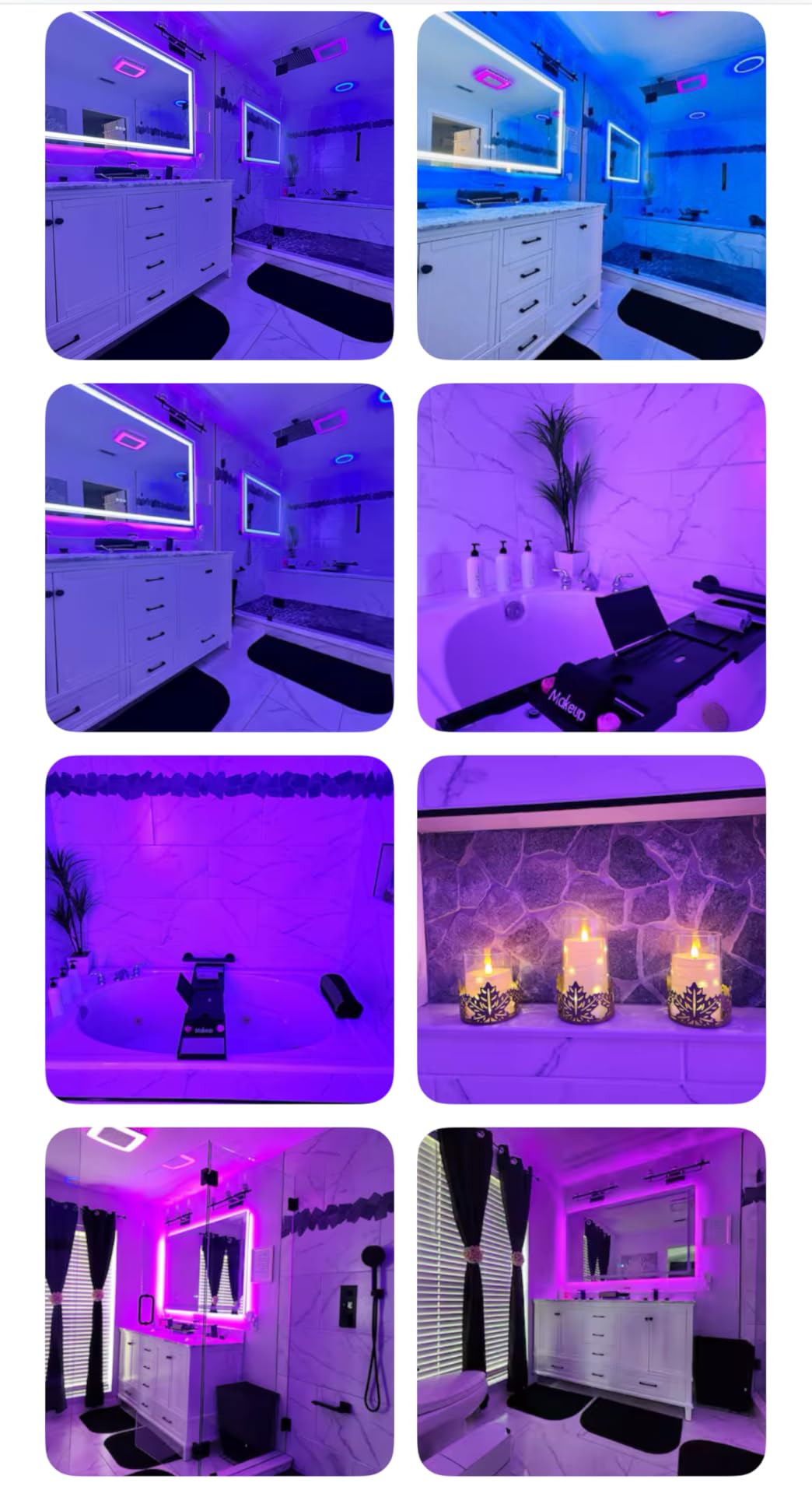 40x32 LED Bathroom Mirror with Lights, RGB Backlit Lighted Mirror | Backlit and Front Light, Anti-Fog, 3 Color Dimmable, Memory, Tempered Glass, IP54 Waterproof, UL Listed customer photo 2