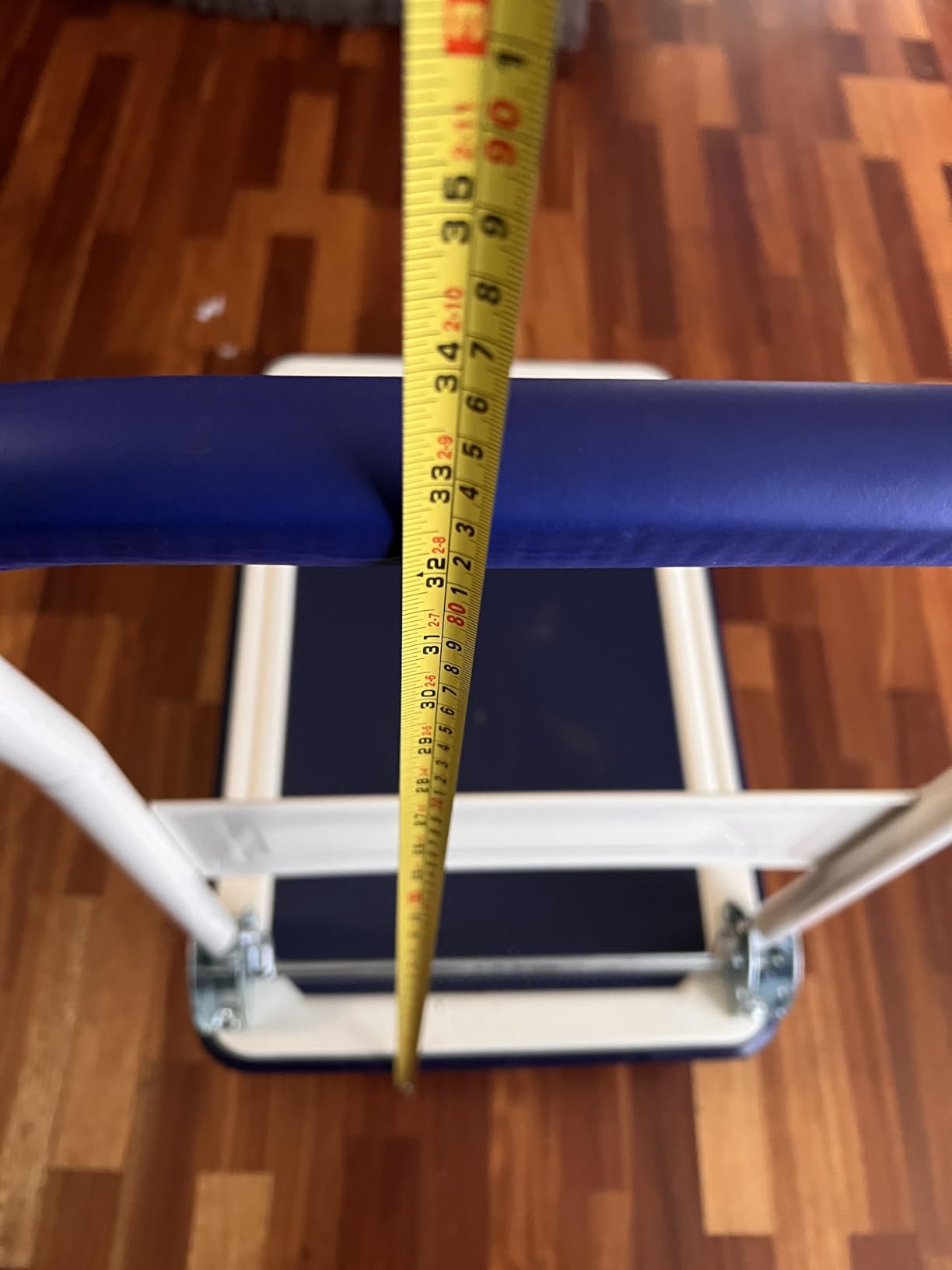 Heavy Duty Foldable Push Cart Dolly | 330 lbs. Capacity | Upgraded Collapsible Hand Truck Folding Platform with Swivel Wheels | Flat Bed Moving Wagon | Space Saving Push Handle (Blue) customer photo 1