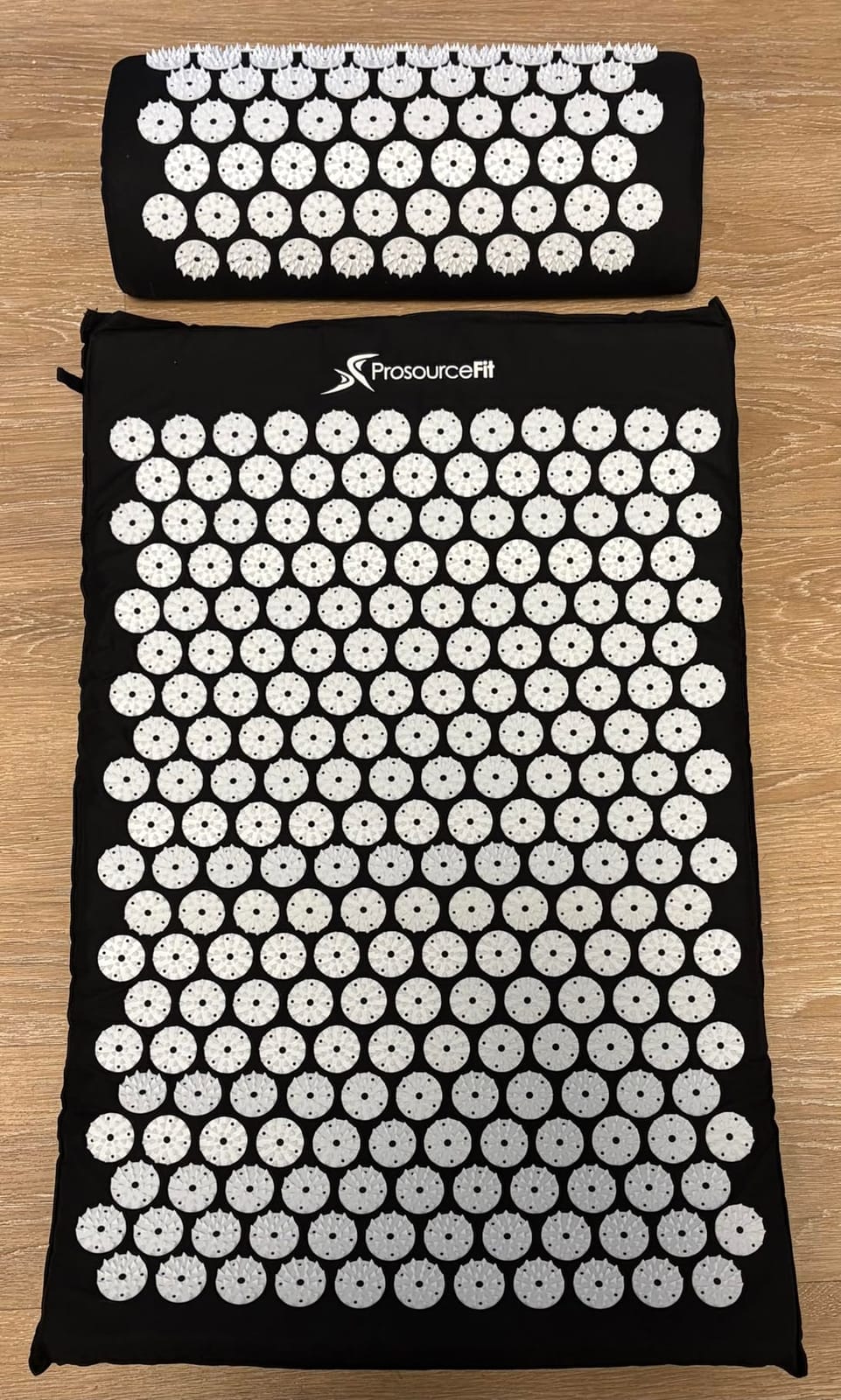 ProsourceFit Acupressure Mat and Pillow Set for Back/Neck Pain Relief and Muscle Relaxation, Large - Black/Black customer photo 1