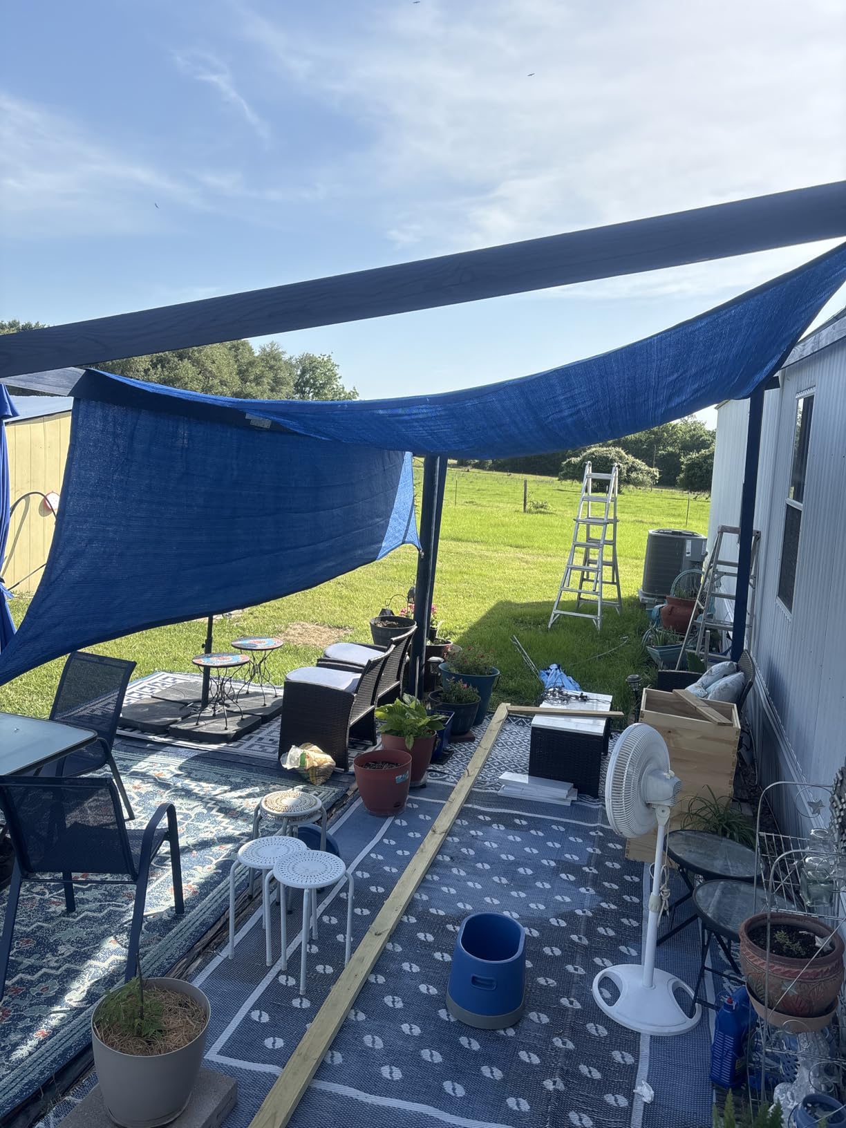 GORILLA GRIP Heavy Duty Sun Shade Sail for Outdoor Patio, 12x16 FT, Gray | UV Protection Fade Tear and Rust Resistant Rectangle Canopy, Curved Edges Blocks Sunlight, Breathable Cover customer photo 2