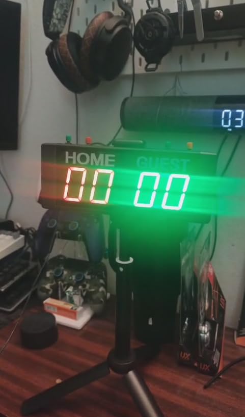 YZ Battery Powered Scoreboard Clock Timer with Buttons, Portable Digital Scoreboard with Remote, Electronic Scoreboard with Stand, Cornhole Score Keeper for Outdoor Yard Games/Shuffleboard/Pickleball customer photo 1