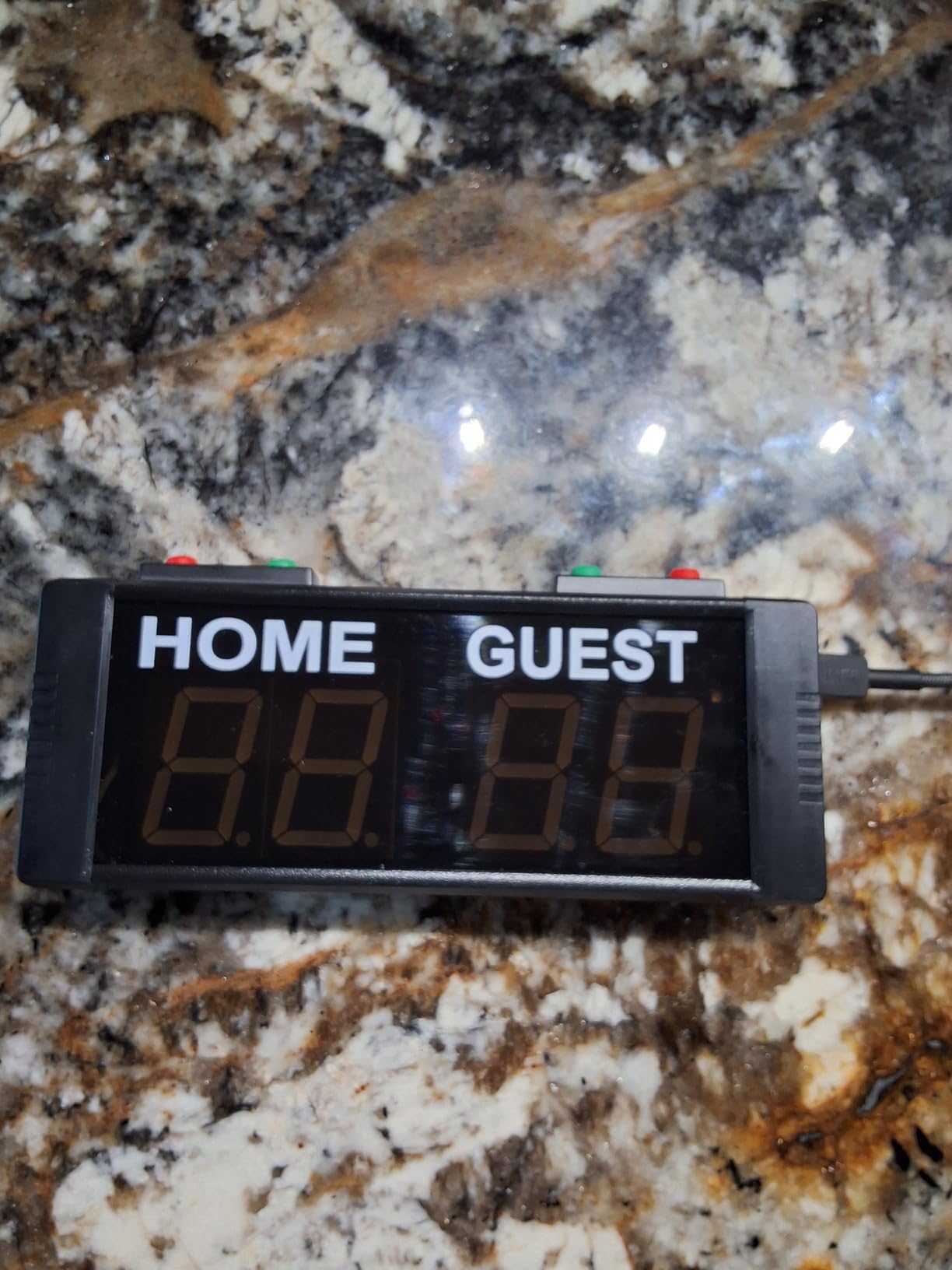 YZ Battery Powered Scoreboard Clock Timer with Buttons, Portable Digital Scoreboard with Remote, Electronic Scoreboard with Stand, Cornhole Score Keeper for Outdoor Yard Games/Shuffleboard/Pickleball customer photo 2