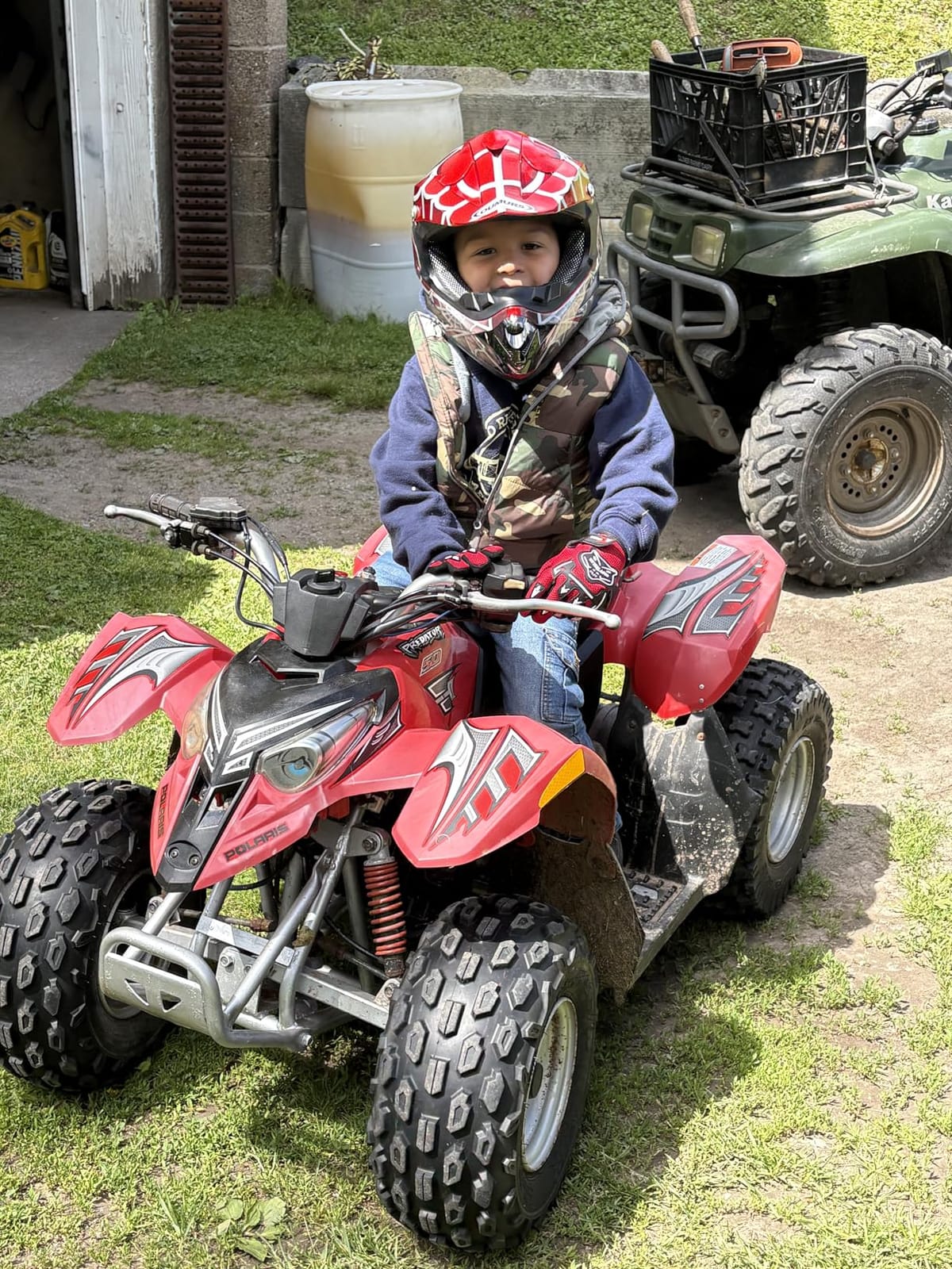 OUMURS Youth Dirt Bike Helmet DOT Approved, Kids Full Face Motocross Helmet, Includes Goggles Gloves Storage Bag, Lightweight Design, Washable Liner, ATV UTV BMX MX Off-Road Racing customer photo 1