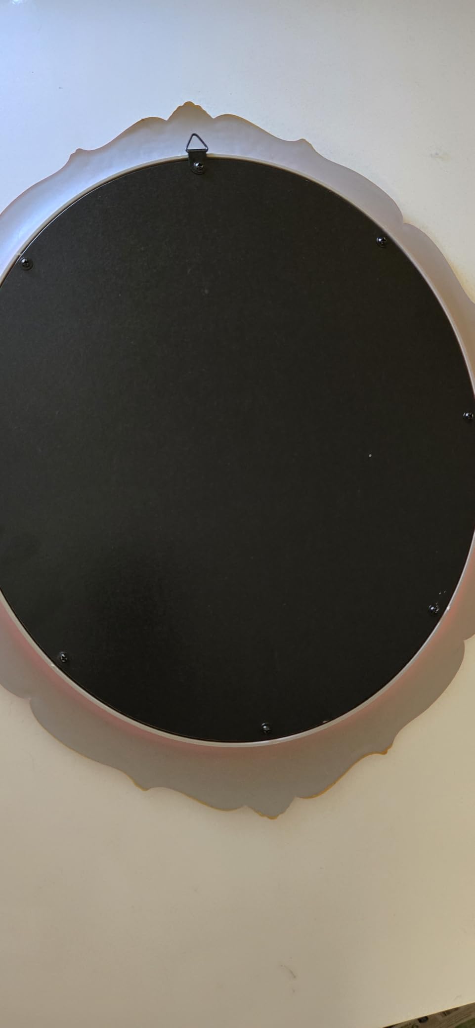 YCHMIR Vintage Decorative Wall Mirror 14.8 x 13.1 Inch Oval Mirror (Green) customer photo 1