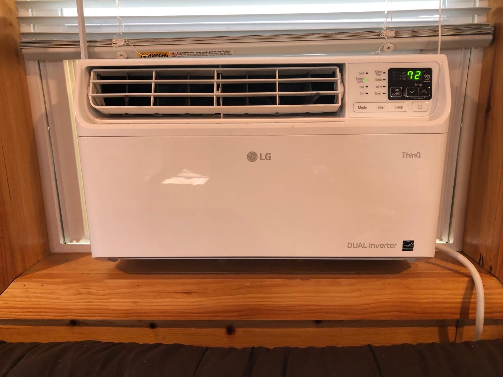 LG 10000 BTU Window Air Conditioners [2023 New] Dual Inverter Remote WiFi Enabled App Ultra-Quiet Washable Filter Cools 450 Sq.Ft AC Unit air conditioner Easy Install White LW1022FVSM customer photo 2