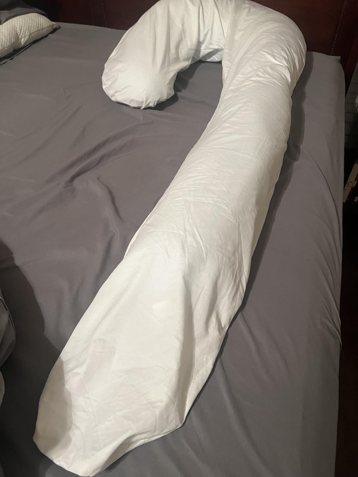 Contour Cool XL Swan Shaped Side Sleeper Pillow | Orthopedic Body Pillow for Tall Sleepers | Cooling XL Pillow Pillow Case | Body Pillow for Back Pain customer photo 1