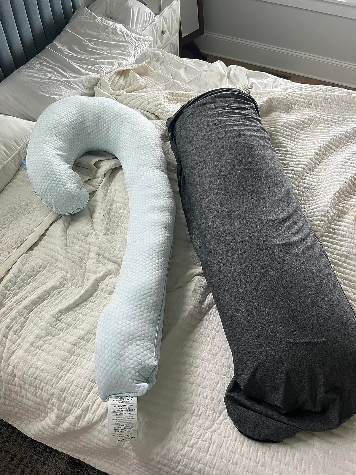 Contour Cool XL Swan Shaped Side Sleeper Pillow | Orthopedic Body Pillow for Tall Sleepers | Cooling XL Pillow Pillow Case | Body Pillow for Back Pain customer photo 2