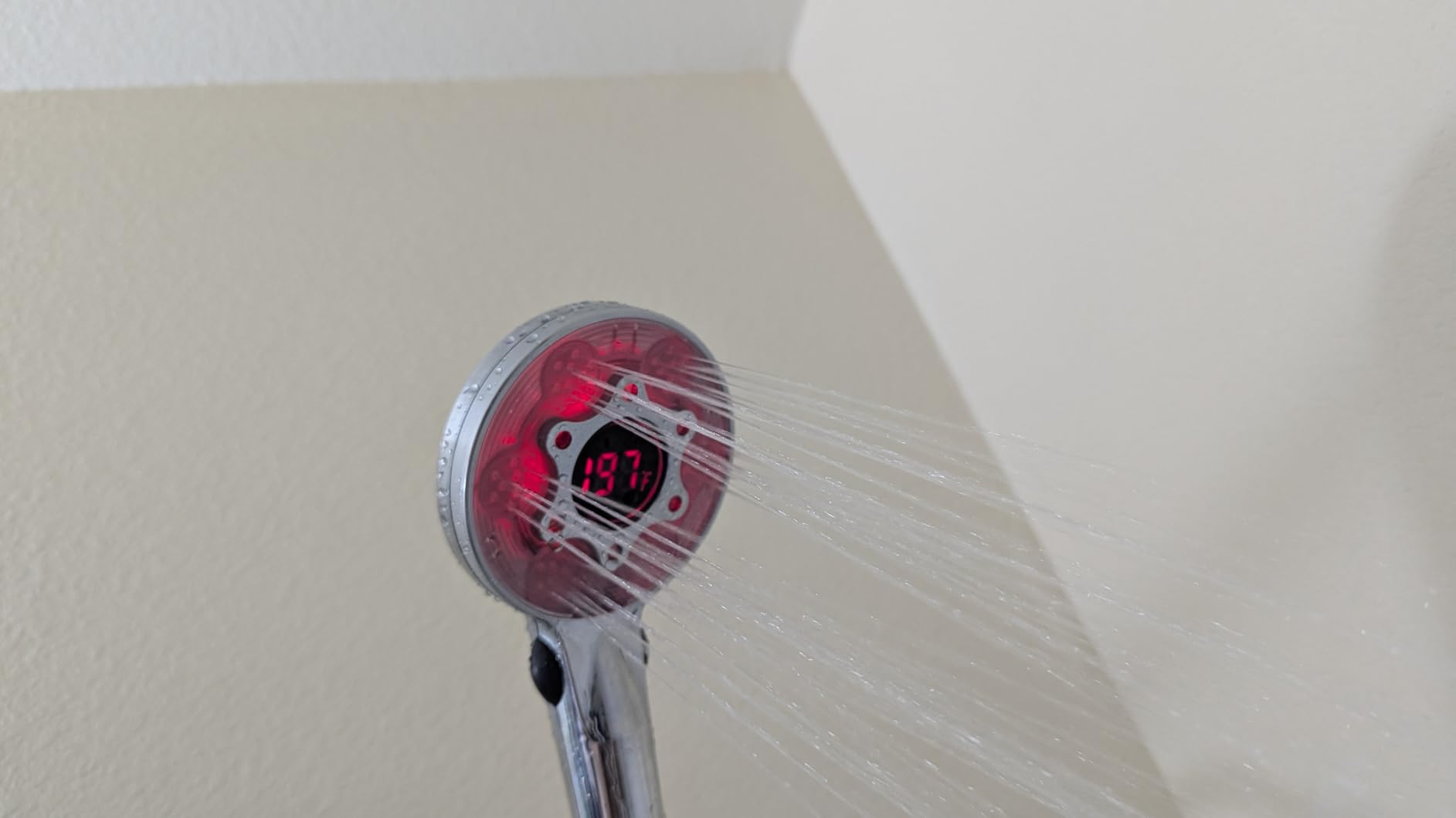 LED Shower Head with Handheld, Color Changing | with Water Temperature Display, Water Saving Spray Showerhead with 59