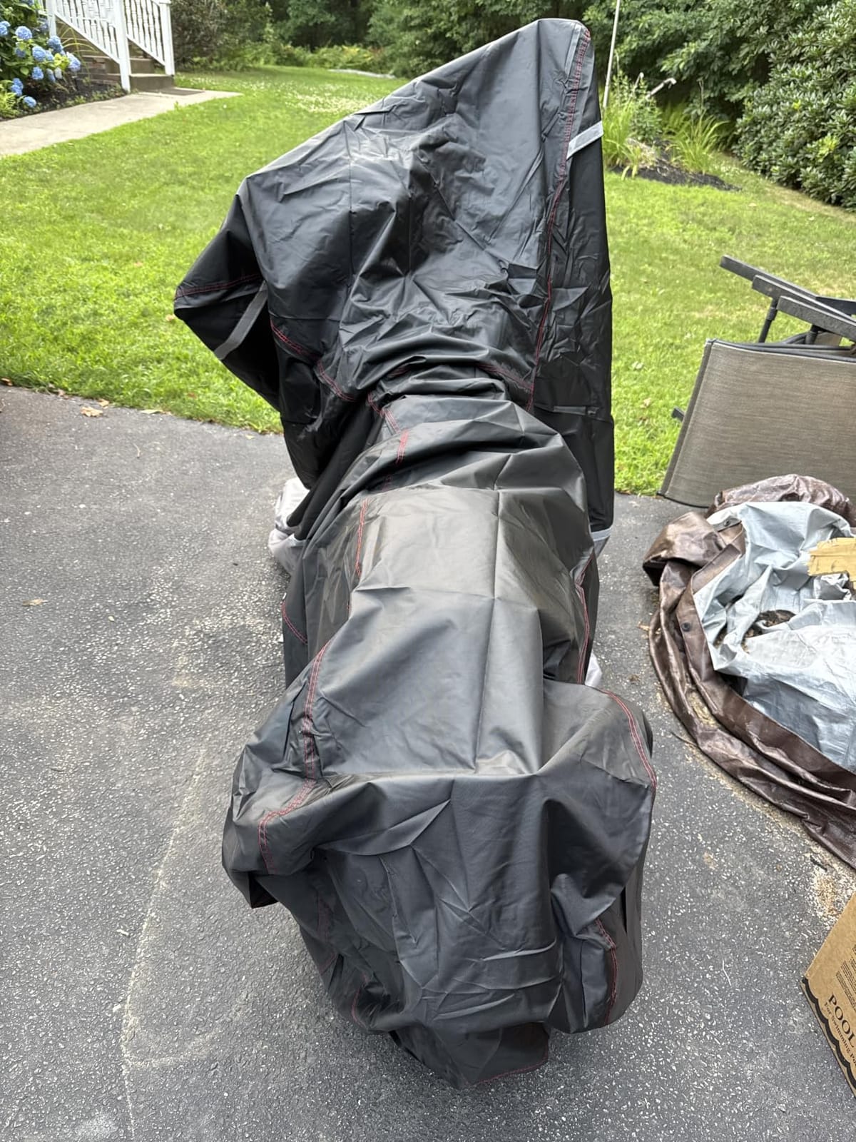 Motorcycle Cover 600D Waterproof for Touring Models Harley Davidson Road King, Road Glide, Street Glide, Electra Glide, Low Rider-ST Indoor & Outdoor Storage Gray customer photo 2