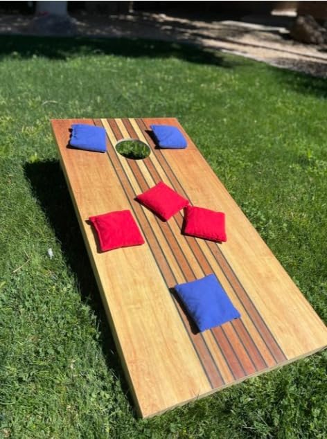 Tailgating Pros Cornhole Boards 4x2 Official Regulation Size - Wooden Design Cornhole Game Set with 8 Bean Bags, Carrying Case & Tote - Outdoor Tailgate Yard Game customer photo 2
