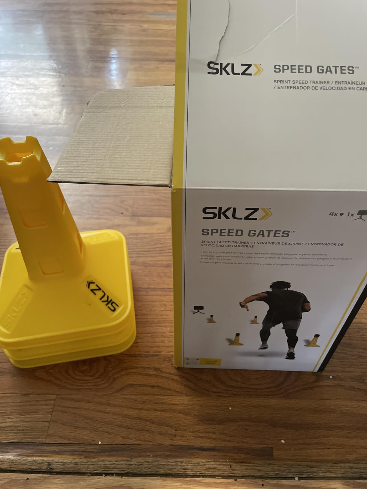 SKLZ Speed Gates for Sports and Athletic Speed Training, Yellow customer photo 2