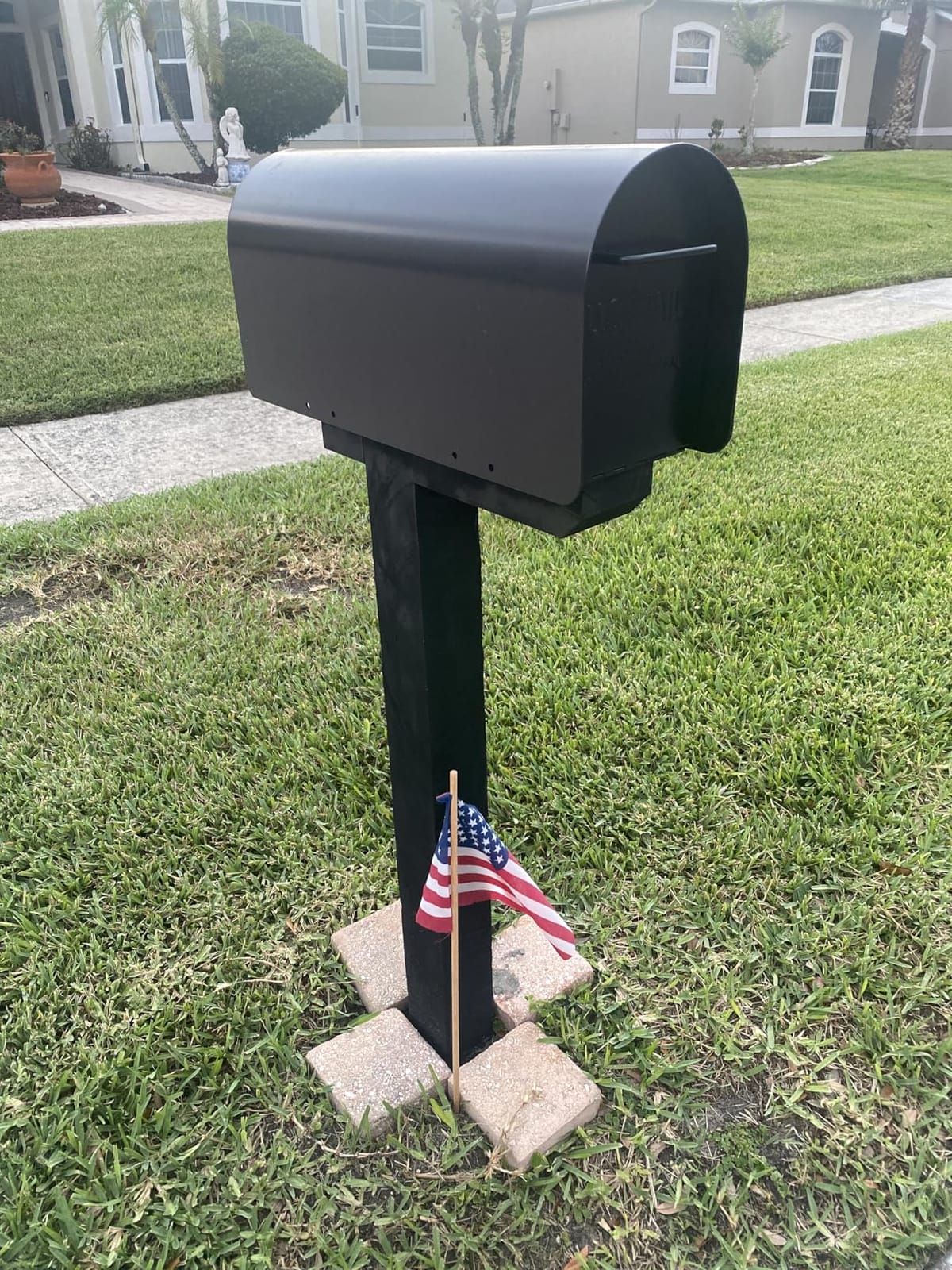 Architectural MAILBOXES Ironside Large Capacity Galvanized Steel black, Post-Mount Mailbox, MB801BAM, Metal, Black | Galvanized steel build for outside with rust-resistant powder-coat finish and a magnetic door closure. USPS approved. customer photo 2