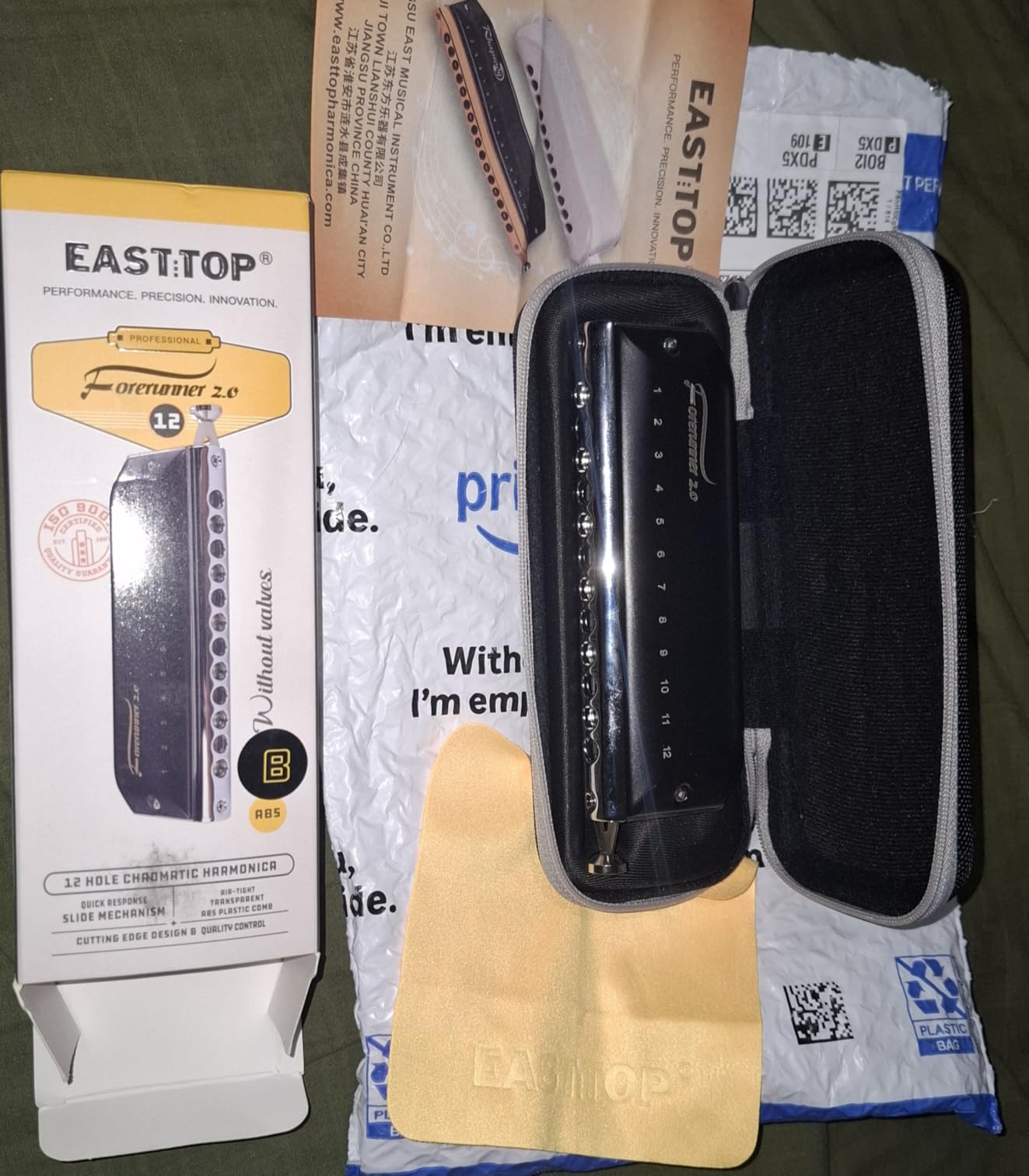 EAST TOP FORERUNNER 2.0 without valves Chromatic Harmonica 12-Hole 48 Tones C Key Chromatic Mouth Organ Harmonica for Adults,Beginners and Students As Gift customer photo 1