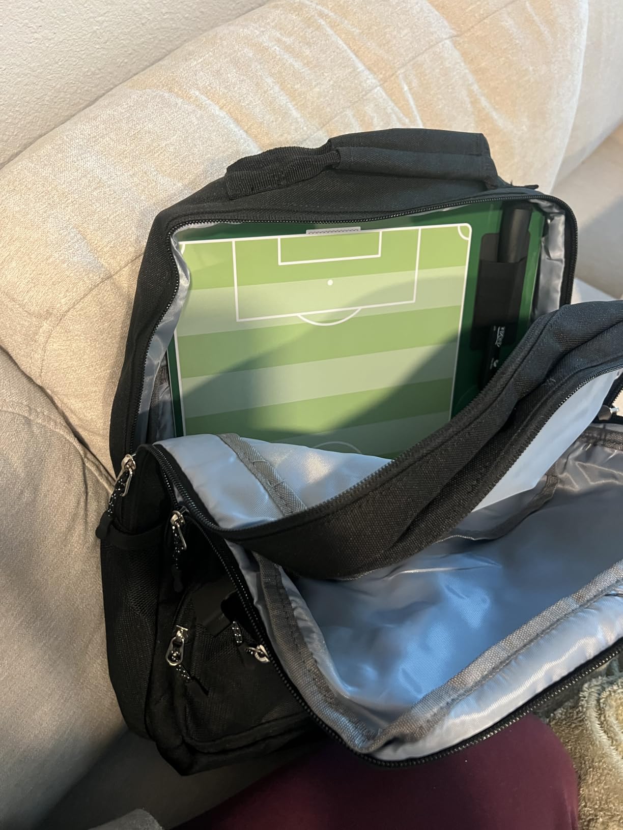Football Dry Erase Board for Coaches 15x10.5 Double Sided Whiteboard Coaching Board Equipment Includes 2 White Board Markers for the Football Accessories the Perfect Coach Gifts customer photo 1