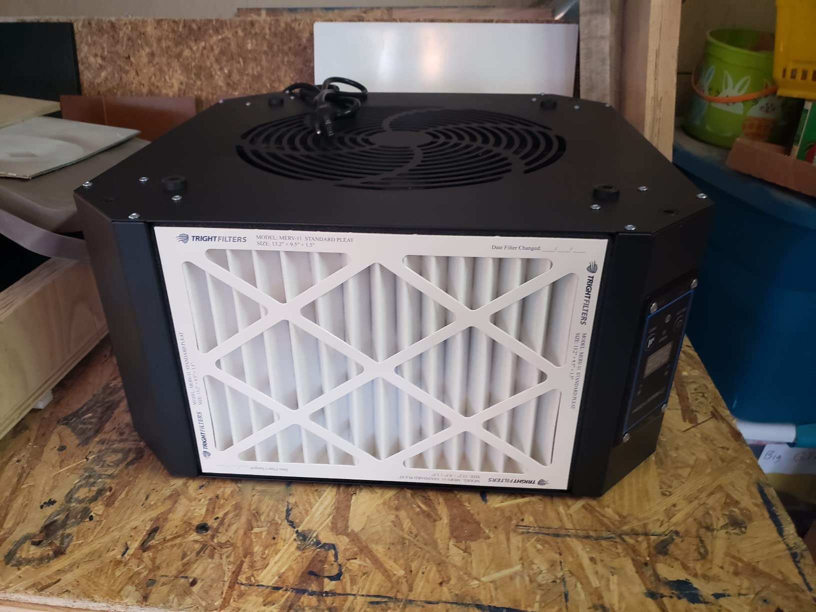 ABESTORM 360 Degree Intake Air Filtration System Woodworking 1350 CFM Hanging Air Filter with Strong Vortex Fan for Wood Workshop, Garage, Shop Dust Collectors, Up to 1700 sq. ft, DecDust 1350 customer photo 1