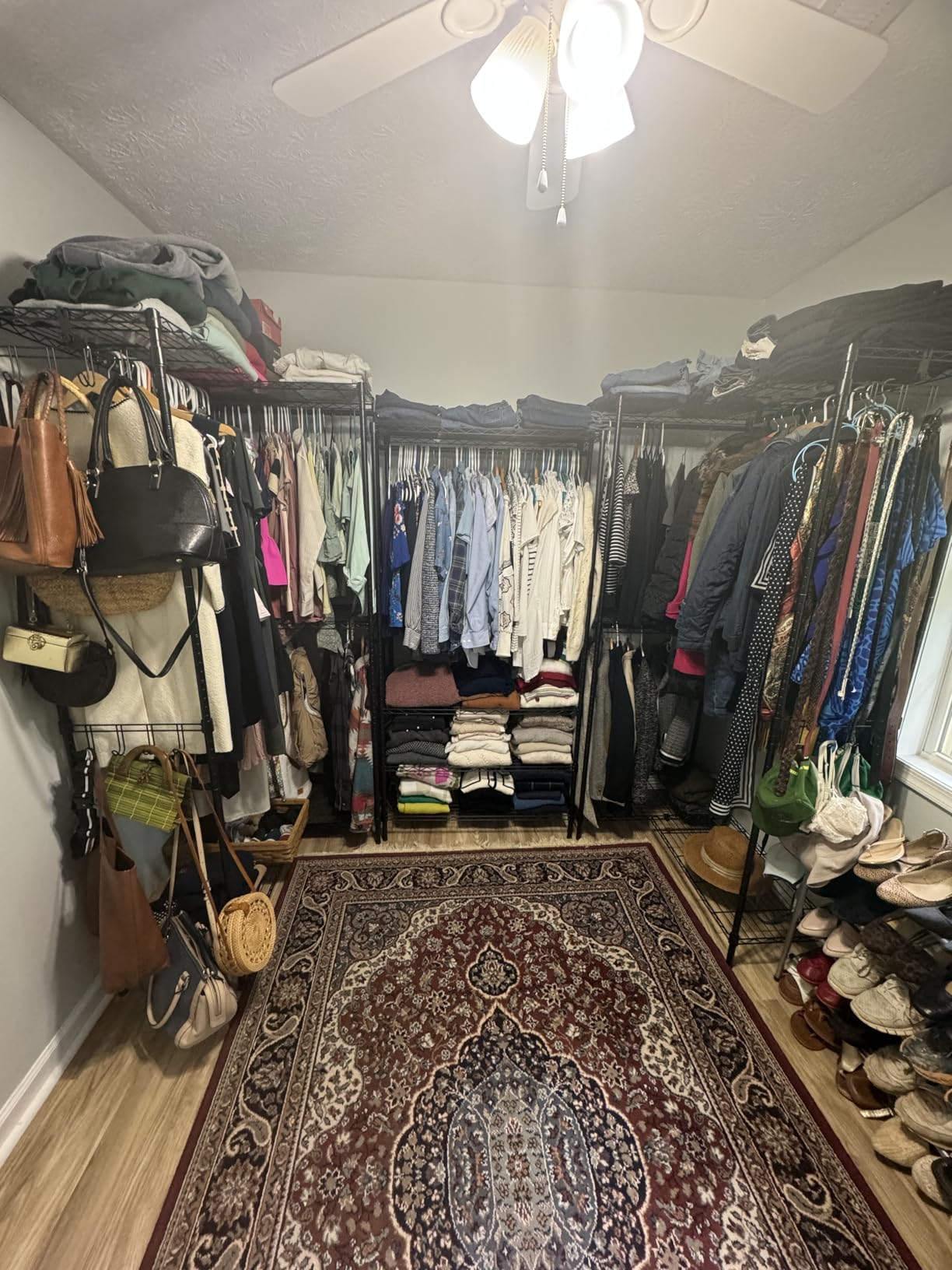 VIPEK L4 Clothing Rack for Hanging Clothes Heavy Duty Closet for Corner | L Shaped Closet System, Multiple Hanging Rods, Adjustable Wire Shelving/Side Hooks, Load 810lbs for Walk-in Closet, Black customer photo 2