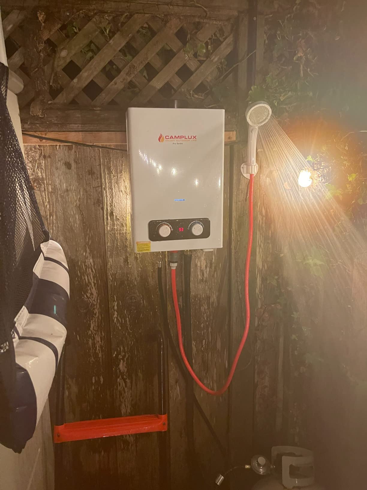CAMPLUX 4.22 GPM Tankless Water Heater Propane, Propane Water Heater Outdoor, for Camping, Off Grid, Cabins, 110,000 BTU, BD422 customer photo 1