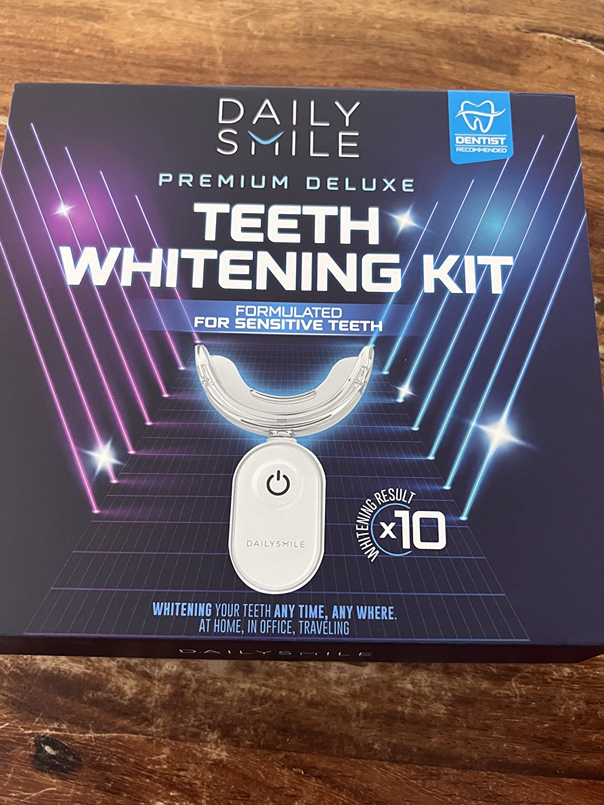 Teeth Whitening Kit with LED - Formulated for Sensitive Teeth, Hands-Free, Waterproof LED Light and 4 Gel Pens, Instant Results customer photo 1