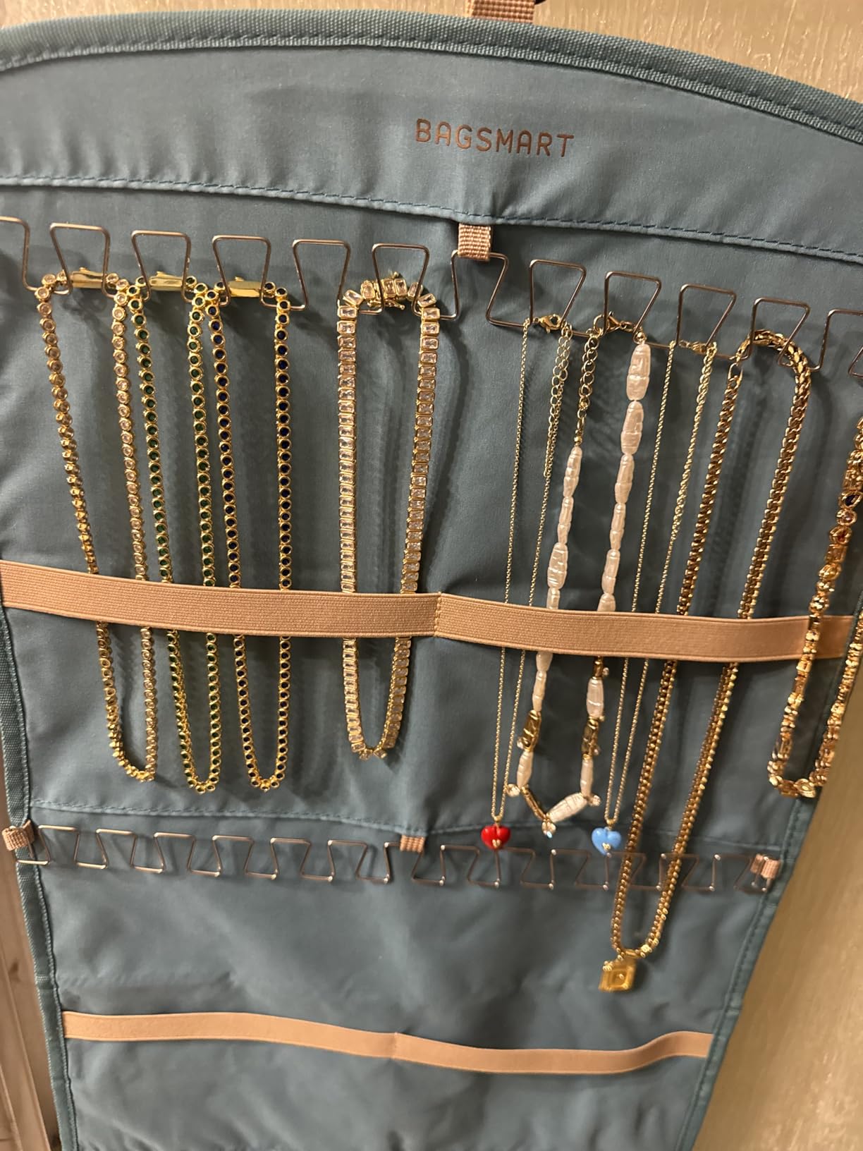 BAGSMART Hanging Jewelry Organizer, Necklace Holder 1 Piece, Large, Black customer photo 2