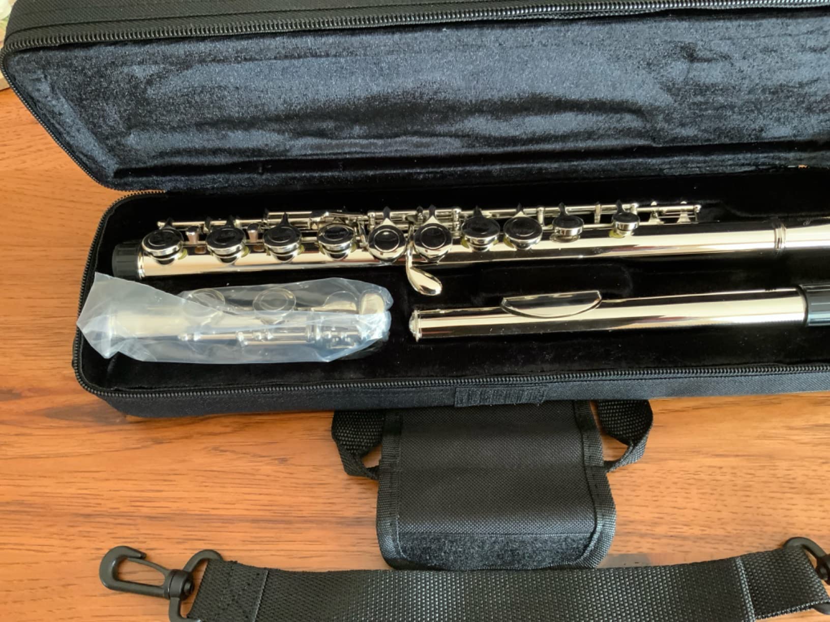POGOLAB Closed Hole C 16 Keys Flute for Student Beginner, Flute Instrument with Cleaning Kit, Carry Bag, Strap, Probe Rod, Gloves (Nickel) customer photo 1