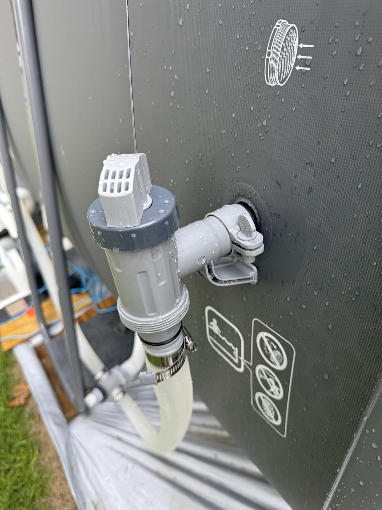 U.S. Pool Supply Pool Skimmer - Above Ground Pool Floating Surface Skimmer | Accessories - Clean Debris Basket, Wall Mount, Attaches to Inflatable Collars, Tubular and Metal Frames customer photo 2
