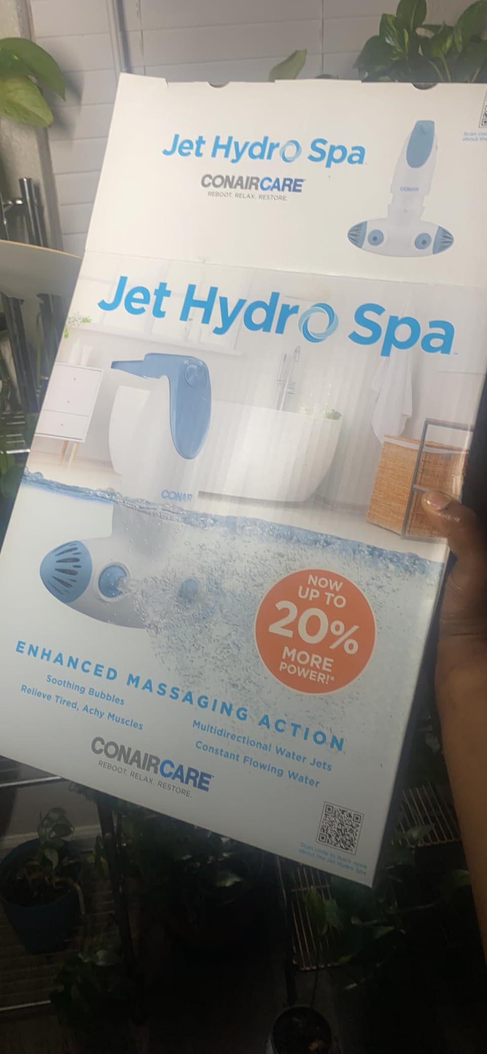 Conair Jet Hydro Spa - Portable Bath Spa with Dual Hydro Jets for Tub - Bath Spa Jet for Tub Creates Soothing Bubbles and/or Massage - Spa Bath for At Home Use customer photo 1