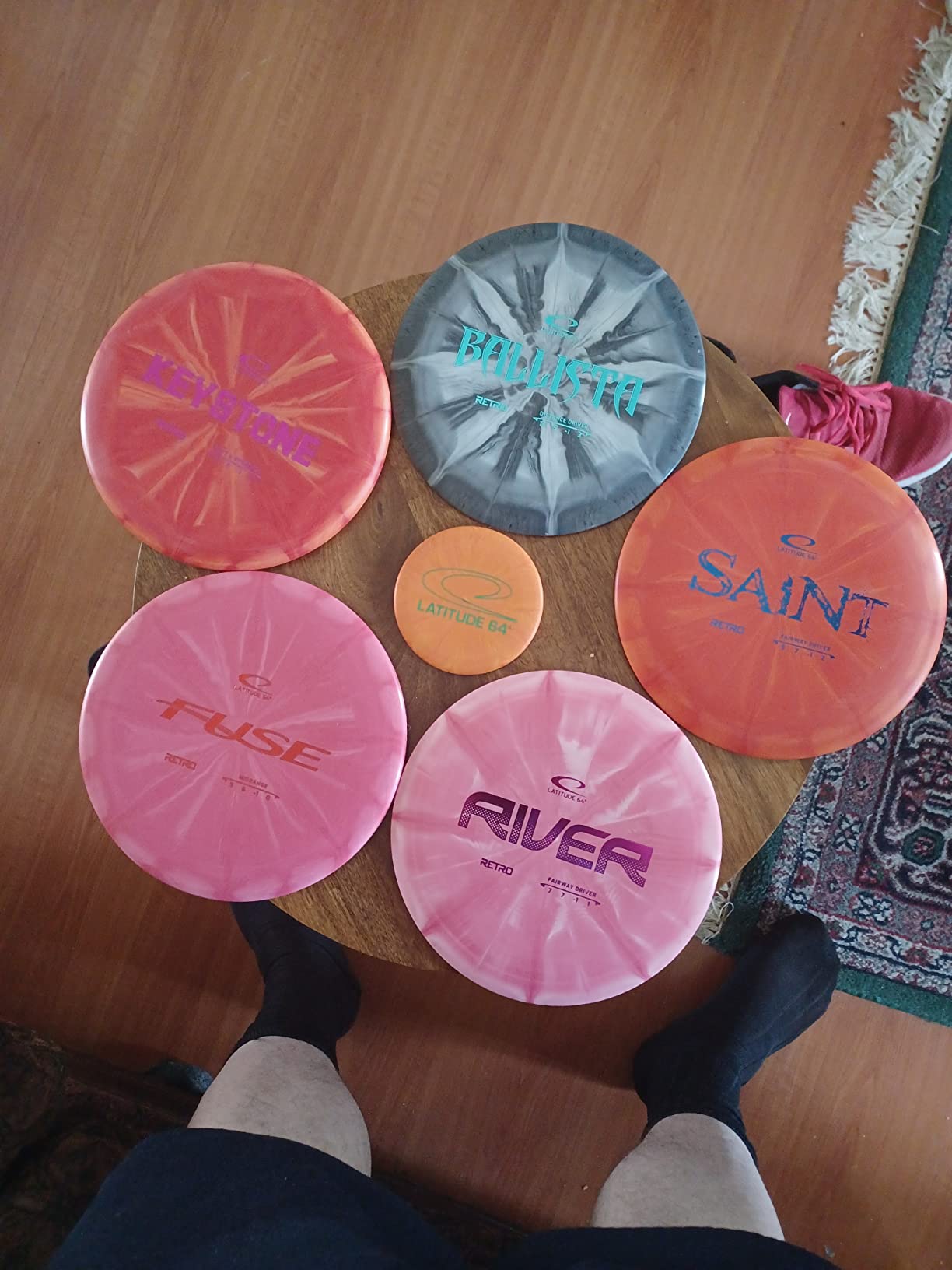 Latitude 64 Retro Burst Disc Golf Starter Set | Perfect Disc Golf Set for New to Intermediate Players | Includes Bonus Mini Marker | Grippy Base Plastic | Colors May Vary customer photo 1