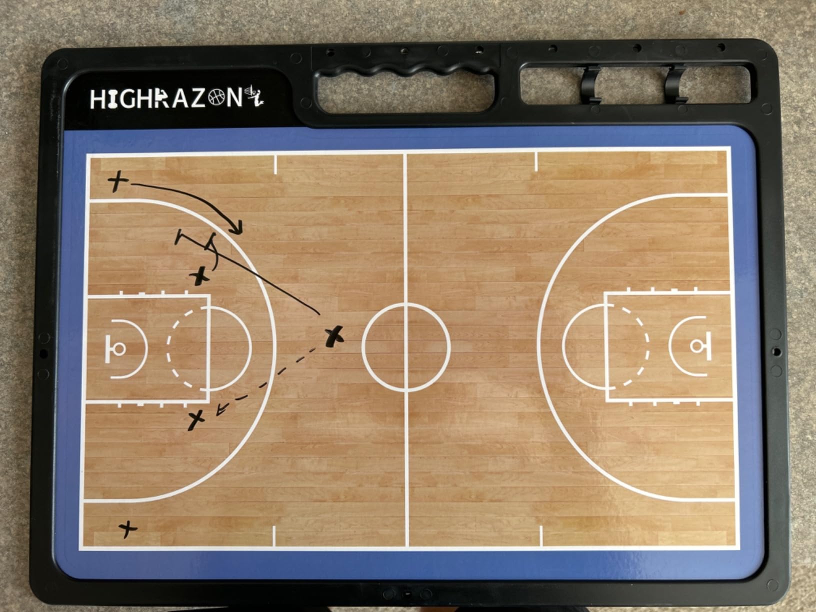 Dry Erase Basketball Clipboard for Coach, Premium Tactical Basketball Coaching Board, Double Sides Full & Half Court Dry Erase Board with Marker customer photo 1