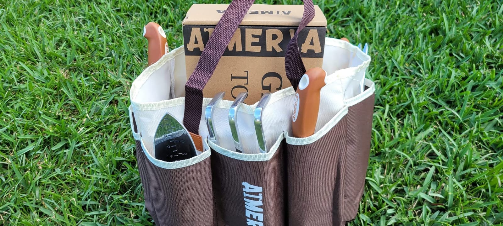 Aimerla Gardening Tools Set of 9 Heavy Duty Garden Tools with Non-Slip Rubber Grip with Large Garden Bag for Tools Durable Hand Tools for Gardening, Weeding,Gardening Gifts for Women,Men customer photo 2