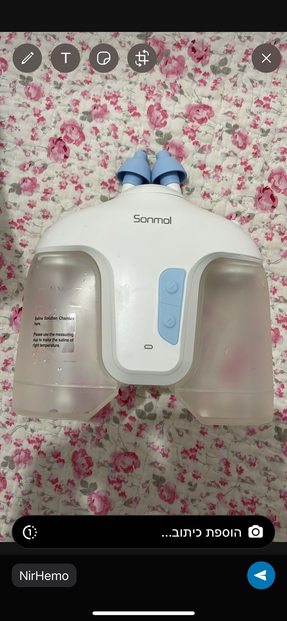 Sonmol Electric Nasal Irrigation System with 50 Saline Packets | Dual Gentle & Strong Cleaning Modes, Nasal Congestion Relief, Auto Pressure Relief, Self-Cleaning Nasal Rinse Machine customer photo 1