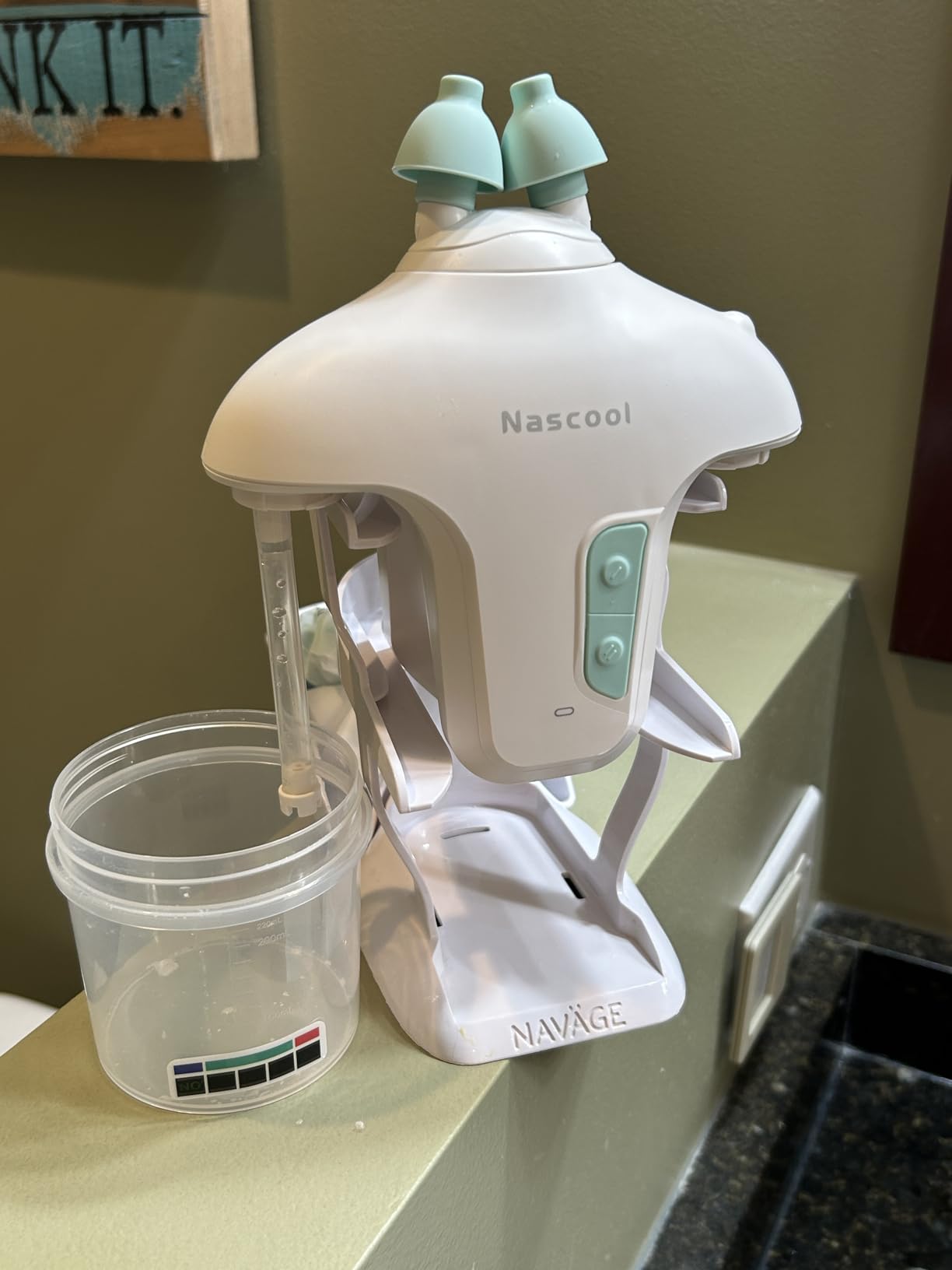 Nascool Electric Nasal Irrigation System with 50 Salt Packets Nose Cleaner | 2 Modes Sinus Rinse Machine with Self-Cleaning Cap, Rotatable Nozzle Base, Auto Pressure Relief for Nasal Congestion customer photo 2