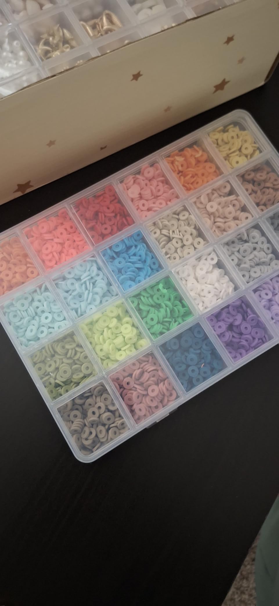 Pizooro Clay Beads 3 Boxes Bracelet Making Kit, 10500pcs Beads for Jewelry Making, Round Letter Beads with Charm and Elastic Strings, Friendship Bracelets Holiday Gifts for Girls Adults customer photo 1