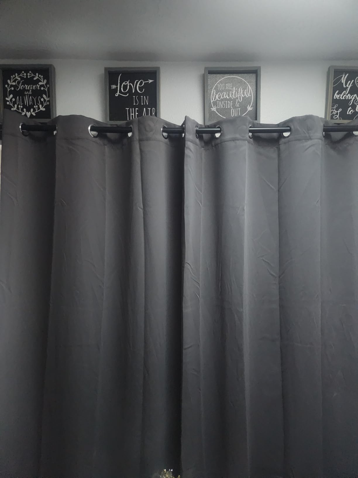 Joydeco Blackout Patio Sliding Door Curtains, Privacy Room Divider Curtains | Extra Wide Thermal Blackout Curtains for Bedroom Living Room, Curtain for Patio Door (Black, 100Wx84L, 1 Panel) customer photo 2