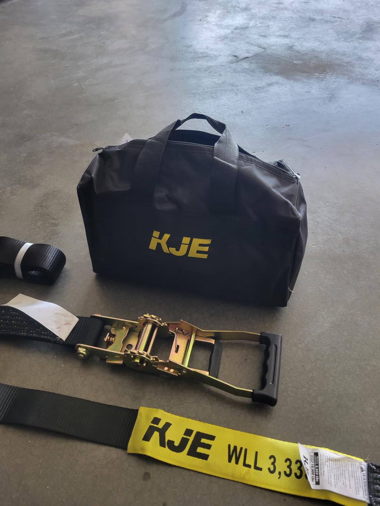 KJE Heavy Duty Car Trailer Tie Down Straps 4 Pack Kit - 2