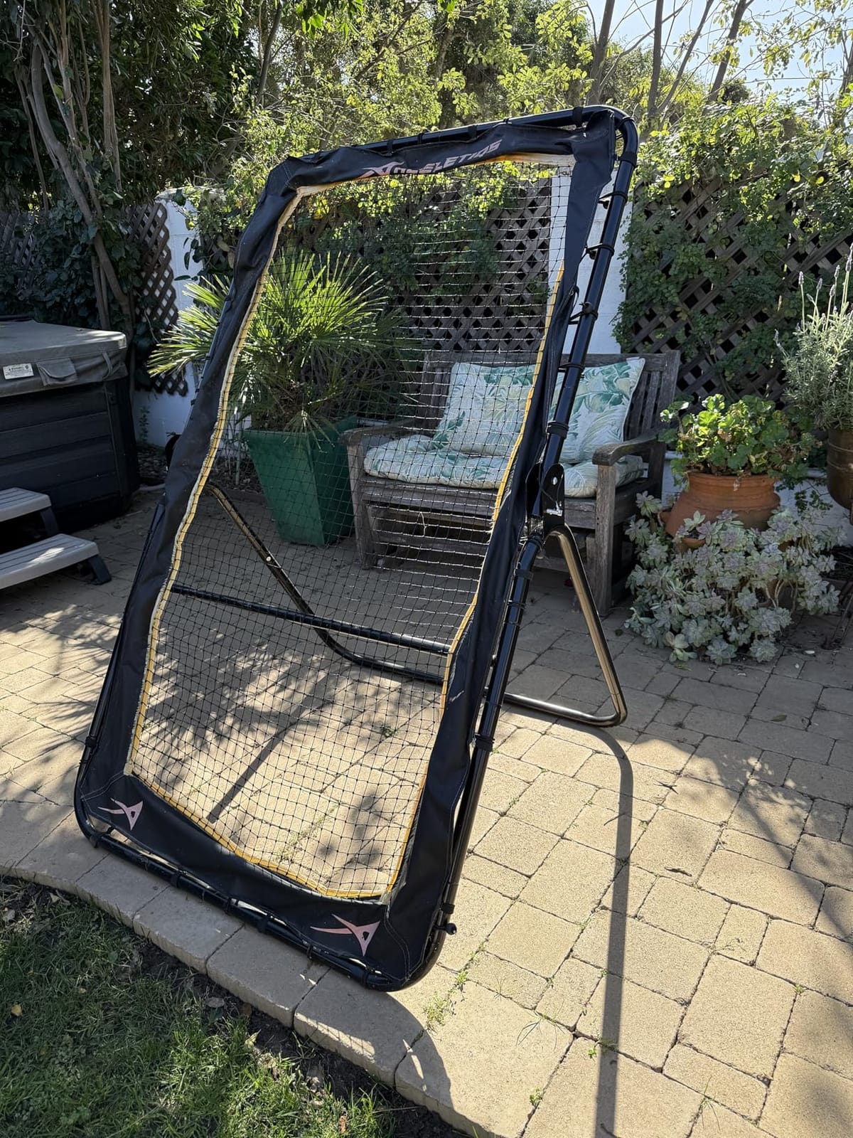 ACELETIQS Lacrosse Rebounder for Backyard 4x6 Feet Baseball Rebounder Volleyball Rebounder - Lacrosse Ball Pitchback, Throwback, Bounce Back Training Wall [Carry Bag Included] customer photo 2