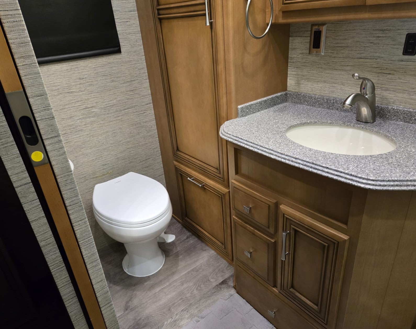 Dometic Model 420 Platinum RV Toilet - Elongated Porcelain Bowl, Universal Fit & 2-Bolt Mount, 18