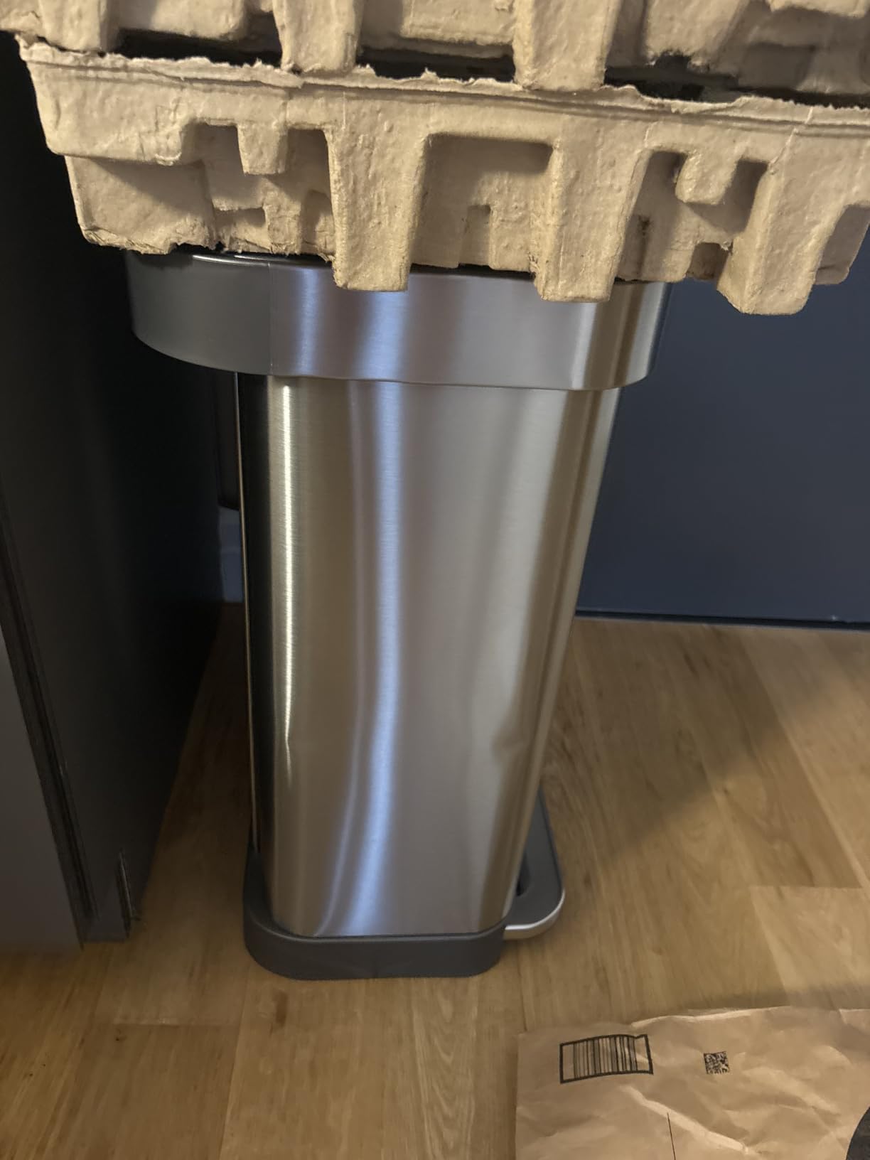 simplehuman Step Recycler, 58L / 15.3 Gallon Dual Compartment Kitchen Trash Can, 150,000-Step Pedal, Lid Shox Technology, Liner Rim System, Liner Pocket, Brushed Stainless Steel with Plastic Lid customer photo 1