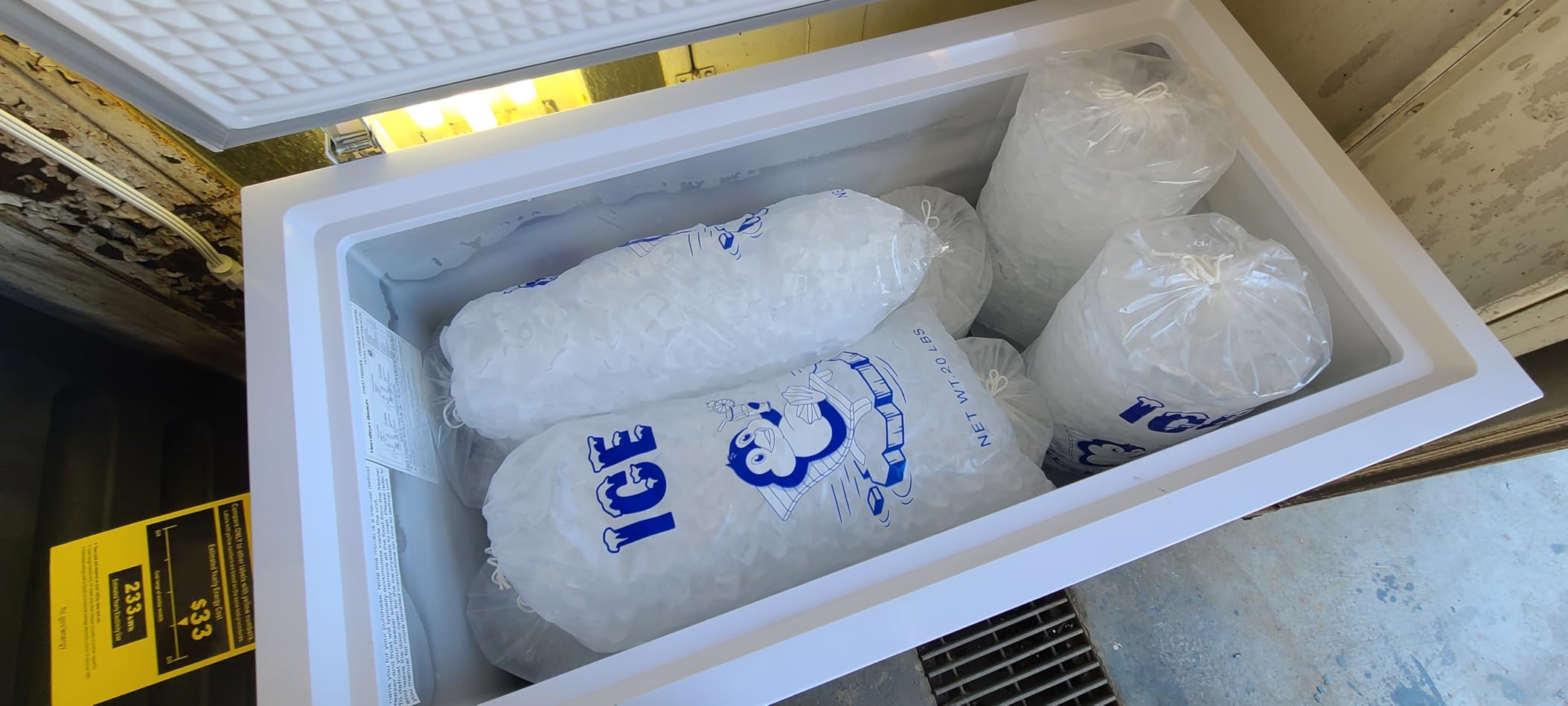 14 cu ft Chest Freezer - White, Large Storage for Families, Space-Saving Flat Back, Front Drain, Garage Ready - By Hamilton Beach customer photo 1