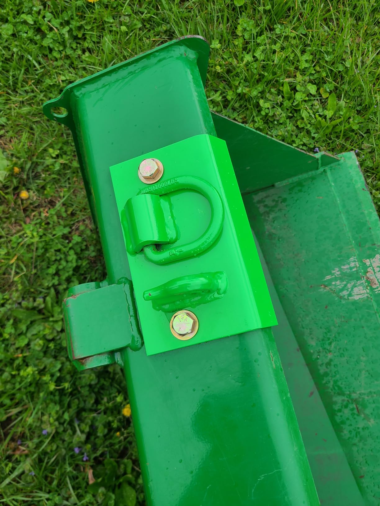 E-cowlboy Tractor Bucket Hooks Grab Hooks Fits for JD Compact Tractor 1025R 2032R 3320 2520 Tractor Bucket Hooks D Rings Bolt on Heavy Duty, Compatible with sub Compact & Compact Tractor Buckets customer photo 1
