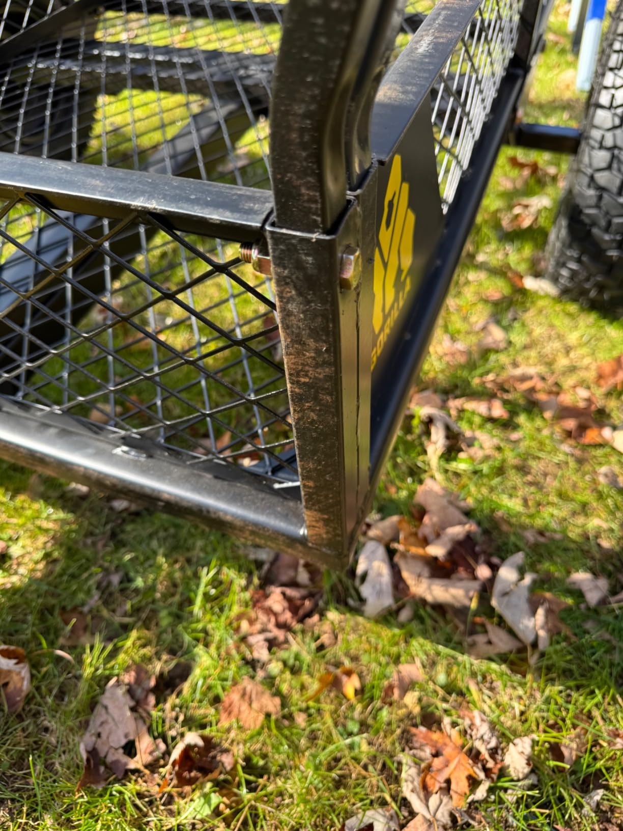 Gorilla Carts Heavy-Duty ATV Trailer, 25 Cu Ft Large Bed, 1400 lb Load Capacity, Black - Towable Steel Utility Dump Cart with 3-in-1 Tailgate and Removable Sides customer photo 2