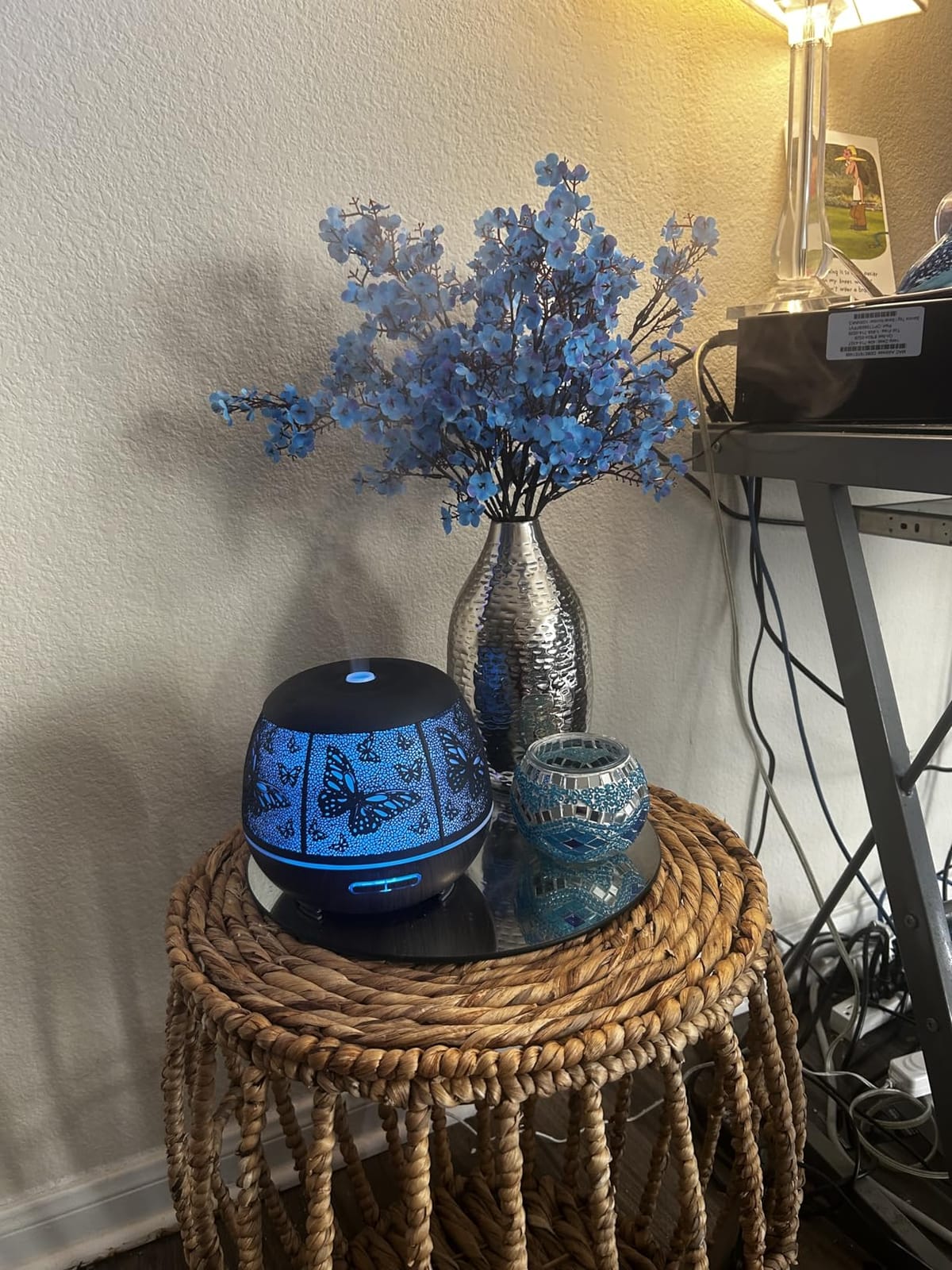 Roonbo Aesthetic Tree of Life Metal Essential Oil Diffuser for Large Room, | 400ML Long-lasting Scent, Quiet Ultrasonic Humidifier with Remote, 7-Color LED Light, Unique Home Decor & Relaxation Gifts customer photo 2