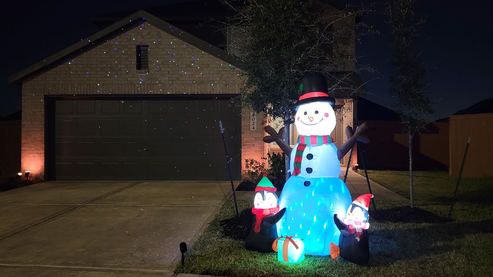 Laser Christmas Projector Lights Outdoor, Firefly Light Show for Trees | 3 Colors, RF Remote, Waterproof, Indoor Holiday Halloween Decoration, Christmas Gift, Wedding, Home Decor, Party, Garden customer photo 1
