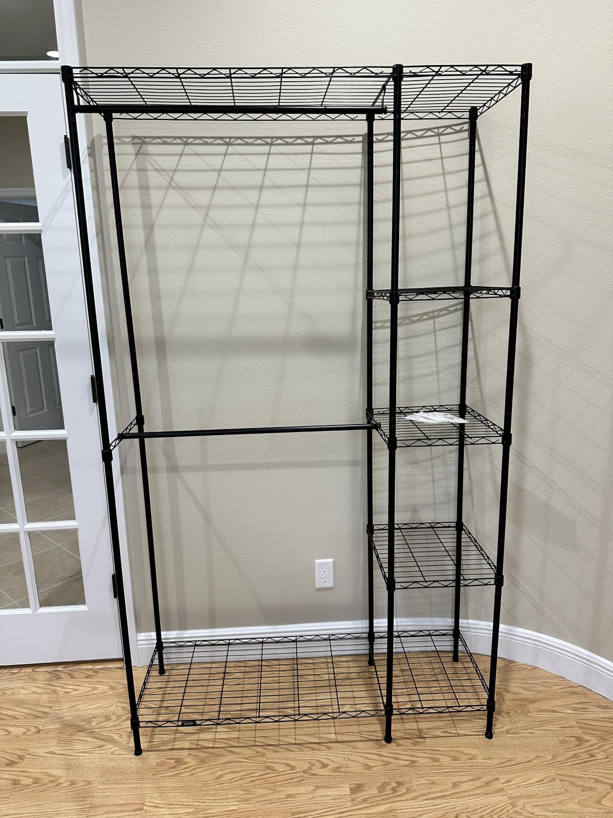 VIPEK V7 Clothes Rack with Shelves Heavy Duty Closet for Hanging Clothes, 5 Tiers Adjustable Wire Shelving, Double Hanging Rods, 670lbs Metal Closet System, Space-Saving Storage for Home, Black customer photo 2
