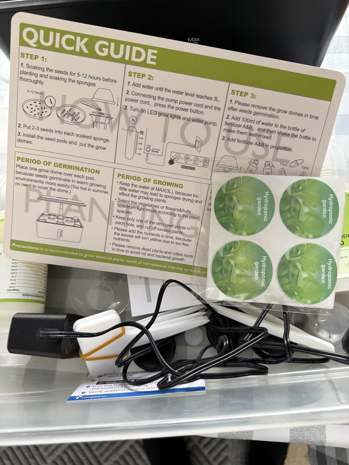 URUQ 8 Pods Hydroponics Growing System with LED Grow Light - White | Quiet Water Pump, Automatic Timer, Adjustable Height for Fresh Herbs, Vegetables, Indoor Gardening, Gifts for Plant Lovers customer photo 2