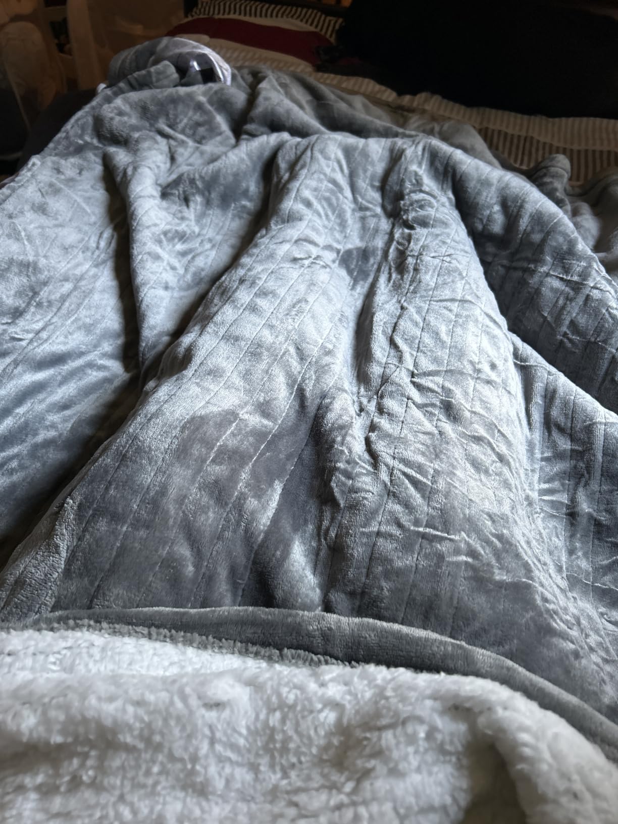 Bedsure Heated Blanket Throw, Soft Electric Blanket with Preheat, Cream customer photo 2
